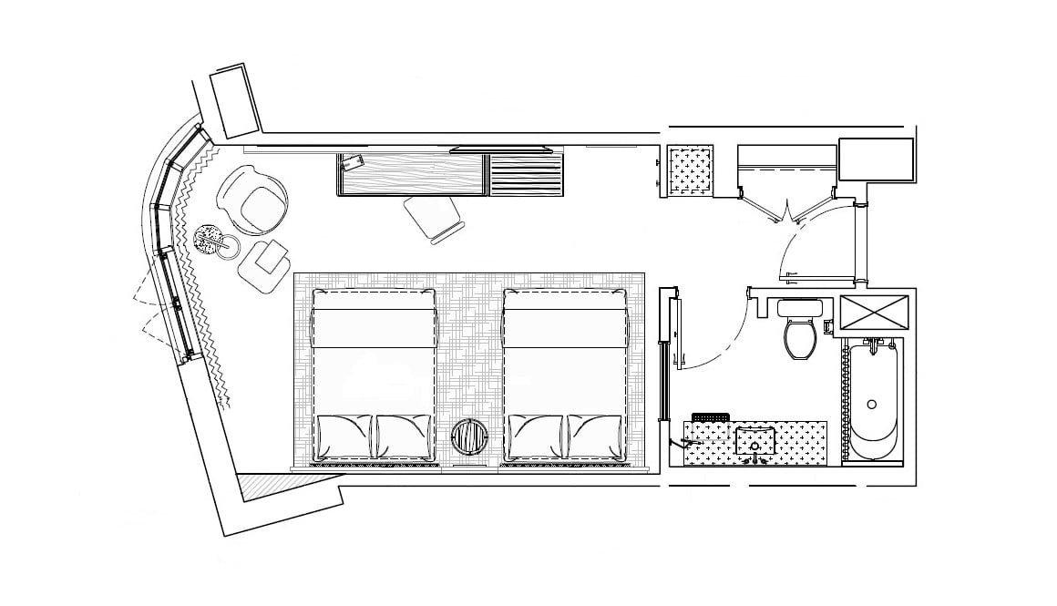 double queen floor plan