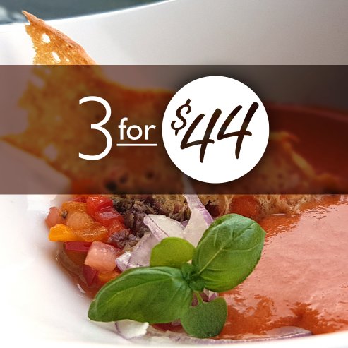 3 Courses only $44